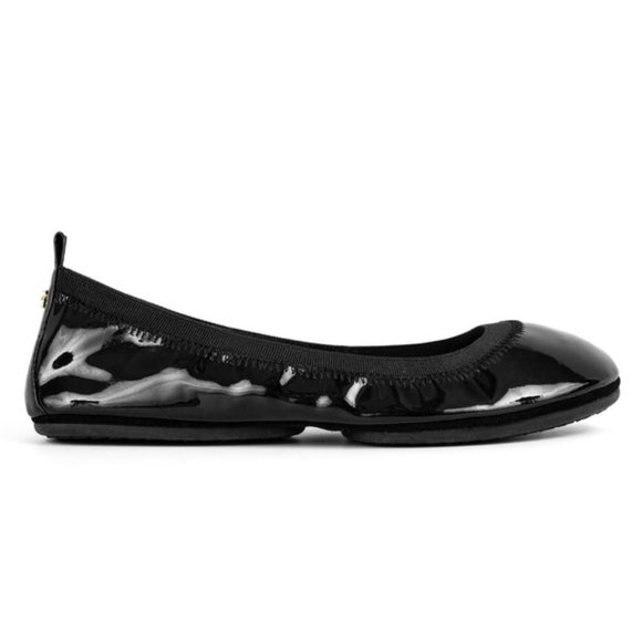Yosi Samra "Samara" Black Patent Leather Ballet Flat Size 9